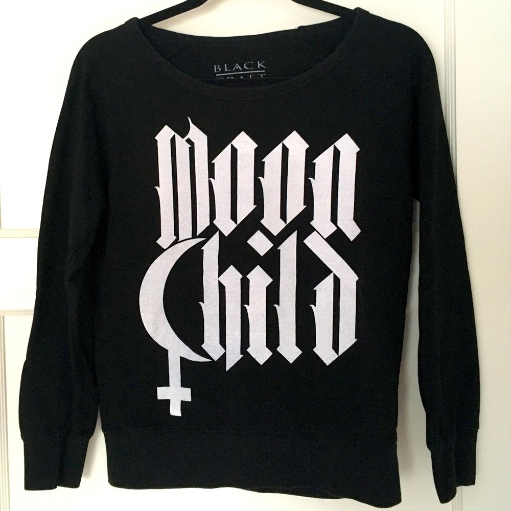 Black Craft Moon Child 🌙 Sweatshirt Small